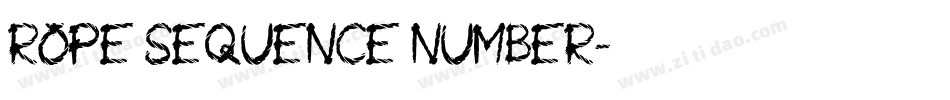 ROPE SEQUENCE NUMBER字体转换